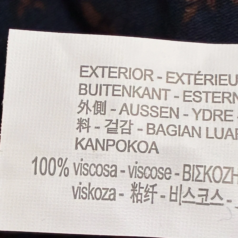 NWT. Zara Blue 100% Viscose Floral Print Midi Dress. Size M. - Picture 7 of 9